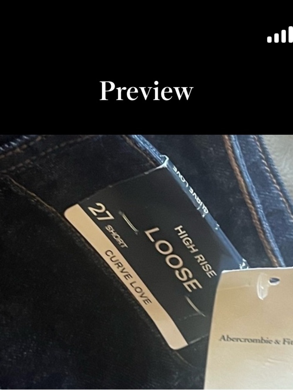 Abercrombie & Fitch Women’s High -Rise Blue Sz: 27 Short (Curve love ) 90’s  $98